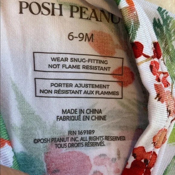 NWT Posh Peanut Beatrix Ruffled Footie 6-9M Holiday Holly Berry - Picture 6 of 7